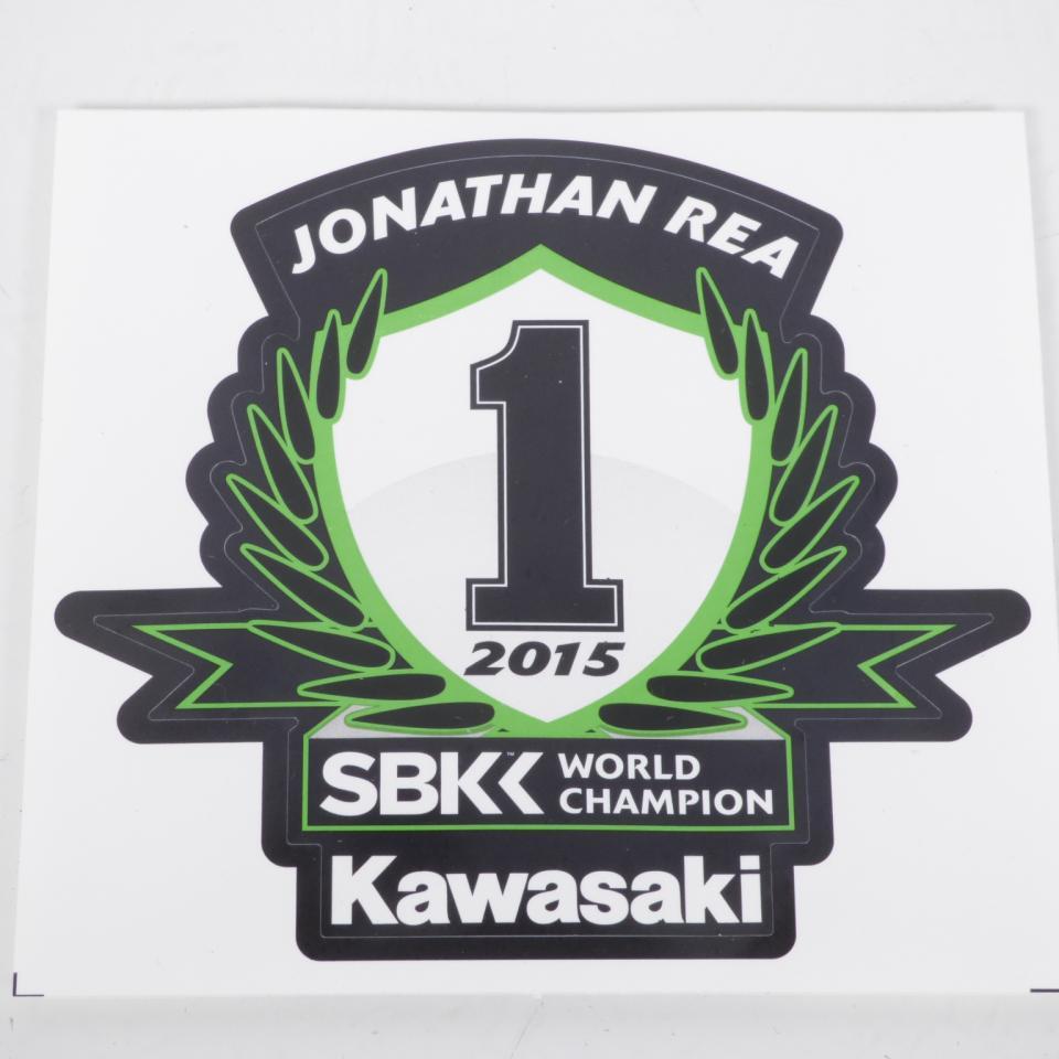 Autocollant 2 stickers pour moto Kawasaki Jonathan Rea sbk champion world 2015 Neuf