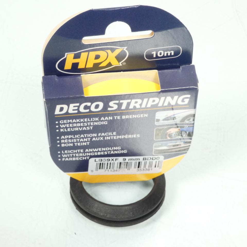 Liseré de jante HPX LB39XF jaune largeur 9mm rouleau 10m pour auto moto scooter et quad Neuf