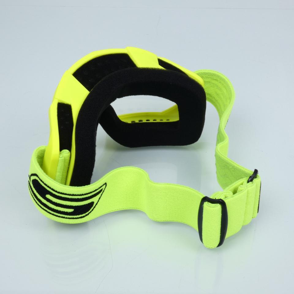 Masque lunette cross S-Line Cross Eco jaune fluo pour moto supermotard TT Neuf