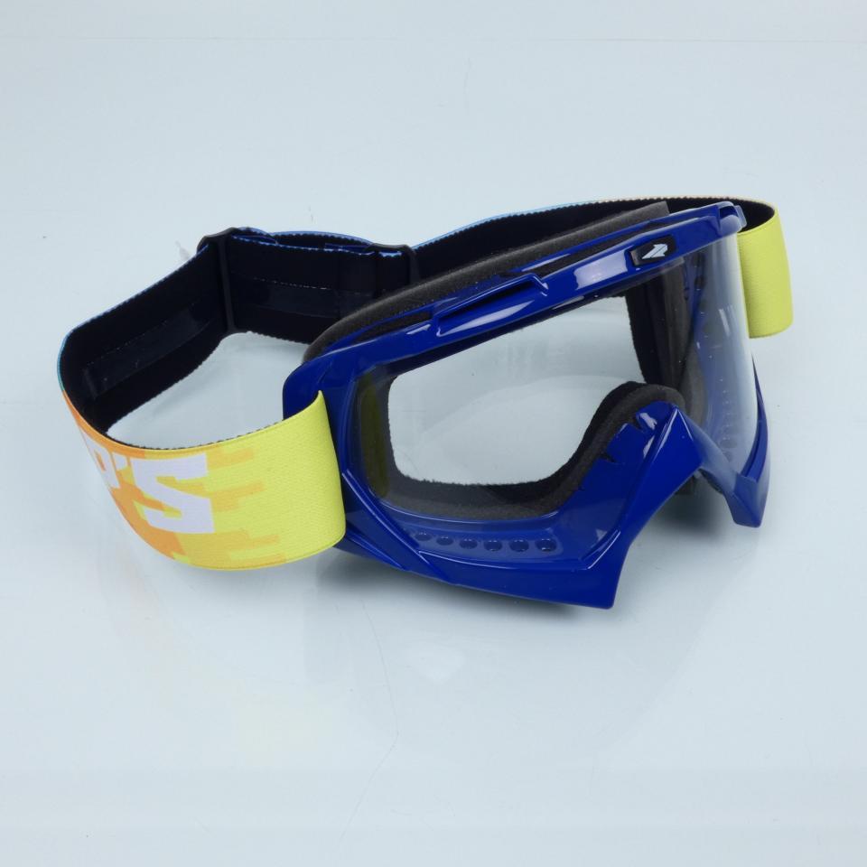 Masque lunette cross Swaps Pixel bleu pour moto supermotard enduro cross TT Neuf