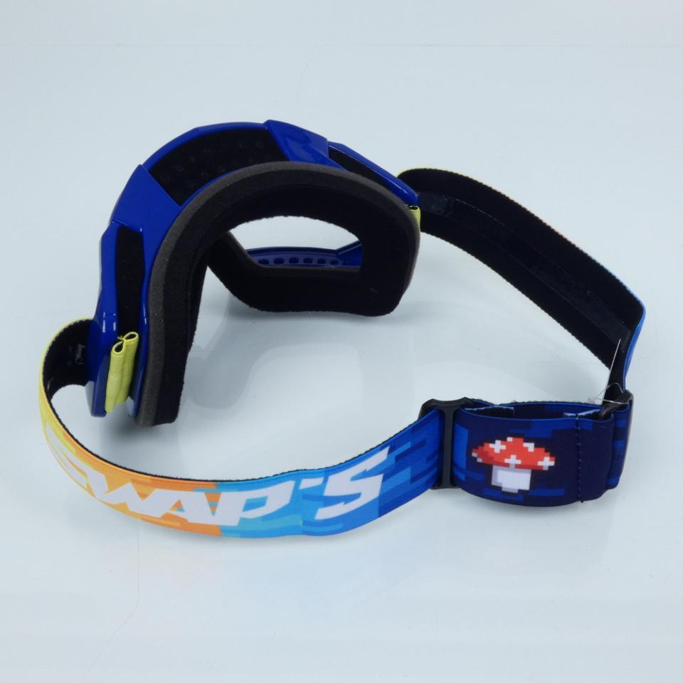 Masque lunette cross Swaps Pixel bleu pour moto supermotard enduro cross TT Neuf