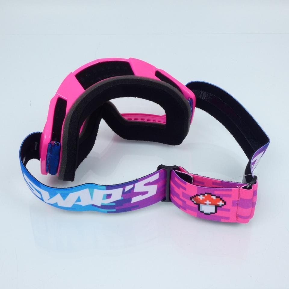 Masque lunette cross Swaps Pixel rose pour moto supermotard enduro cross TT Neuf