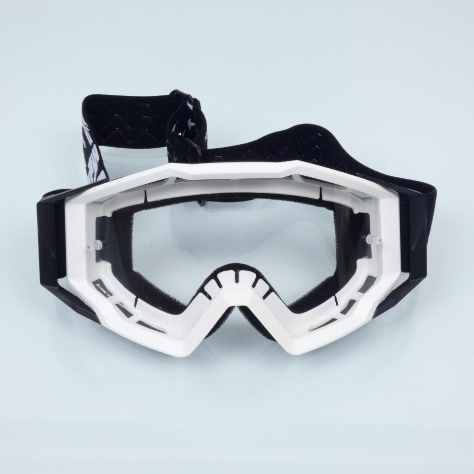 Masque lunette cross Noend 7.2 Cracked Series blanc pour moto supermotard Neuf