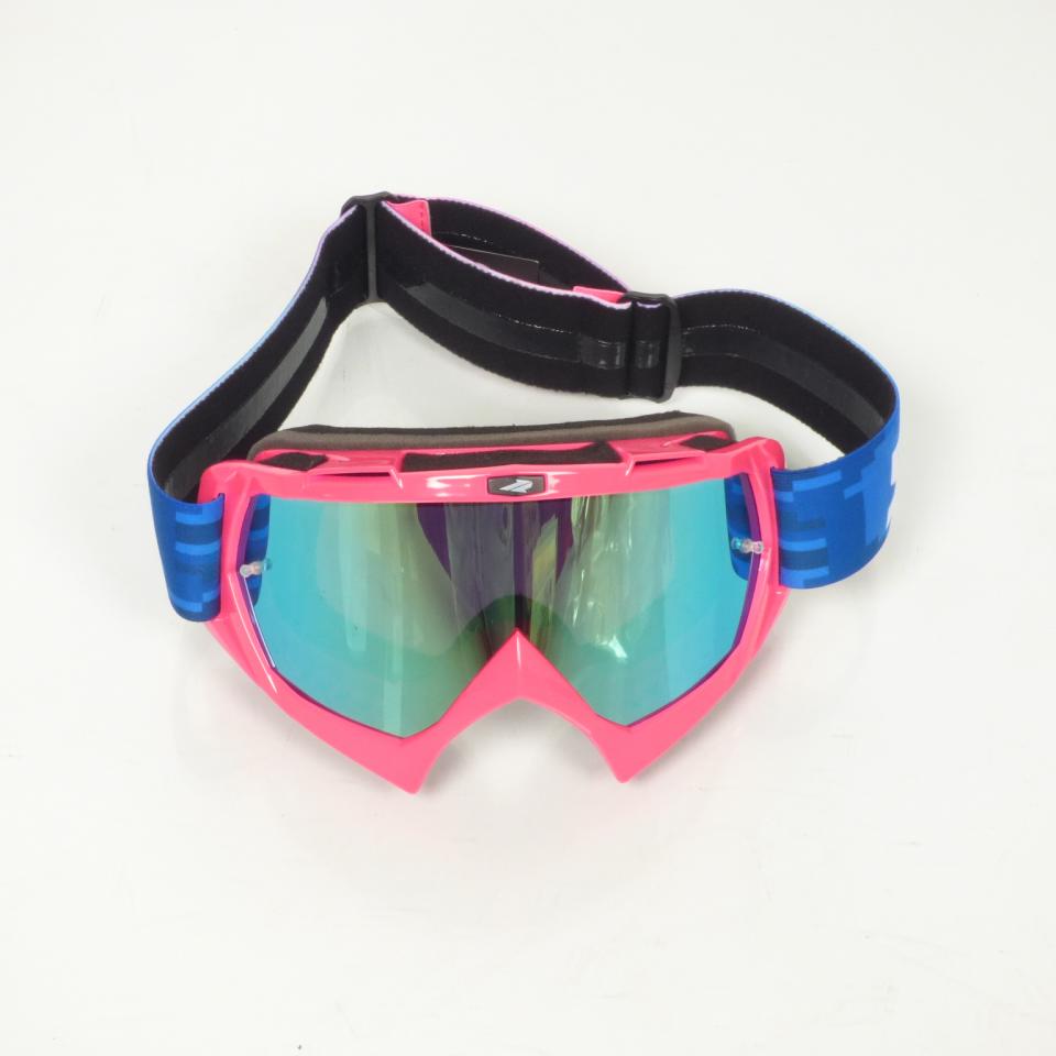 Masque lunette cross Swaps Pixel rose écran iridium pour moto enduro cross TT SM