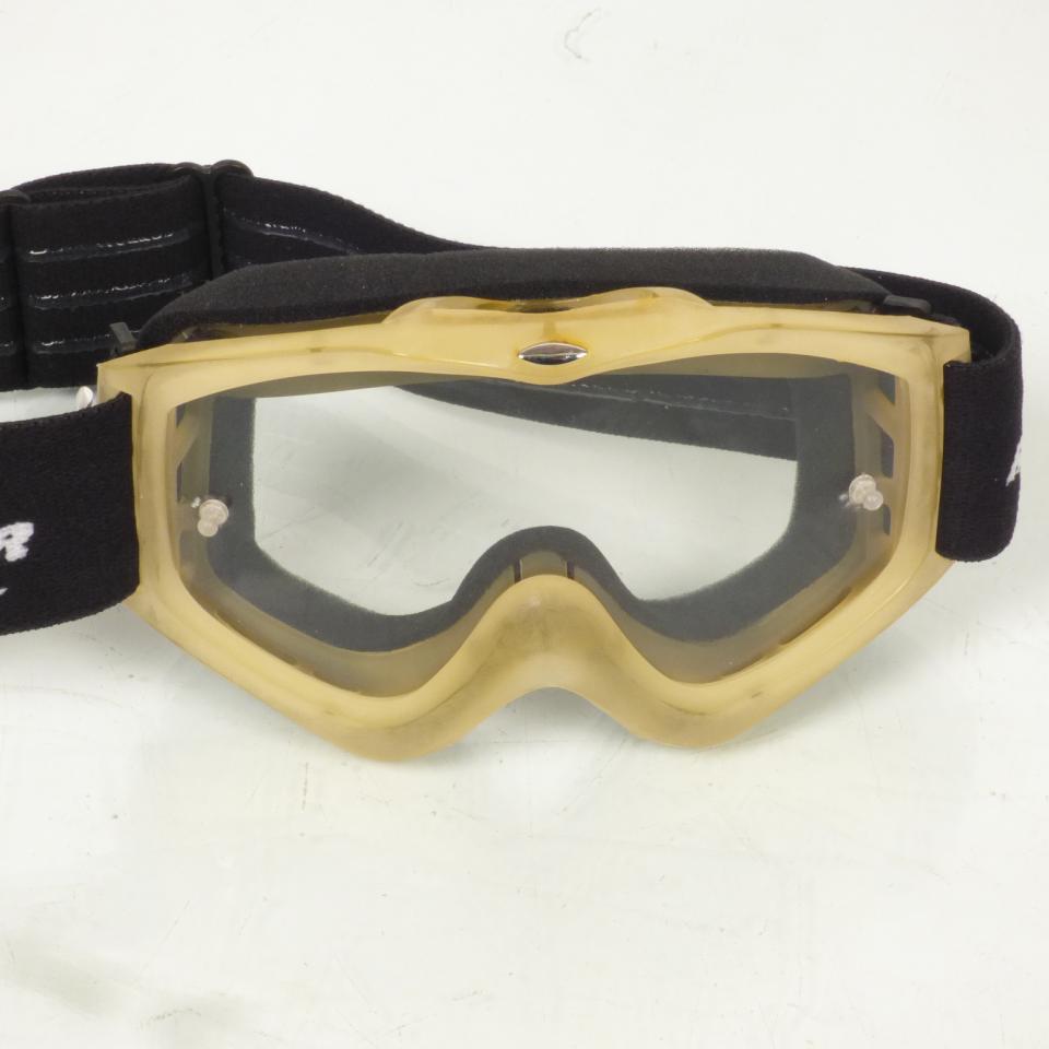 Masque lunette pour casque de moto cross enfant quad Shot Race Gear gris noir