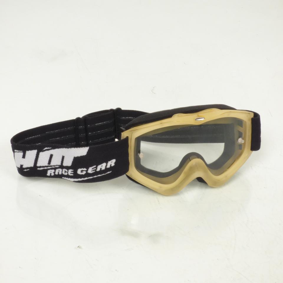 Masque lunette pour casque de moto cross enfant quad Shot Race Gear gris noir