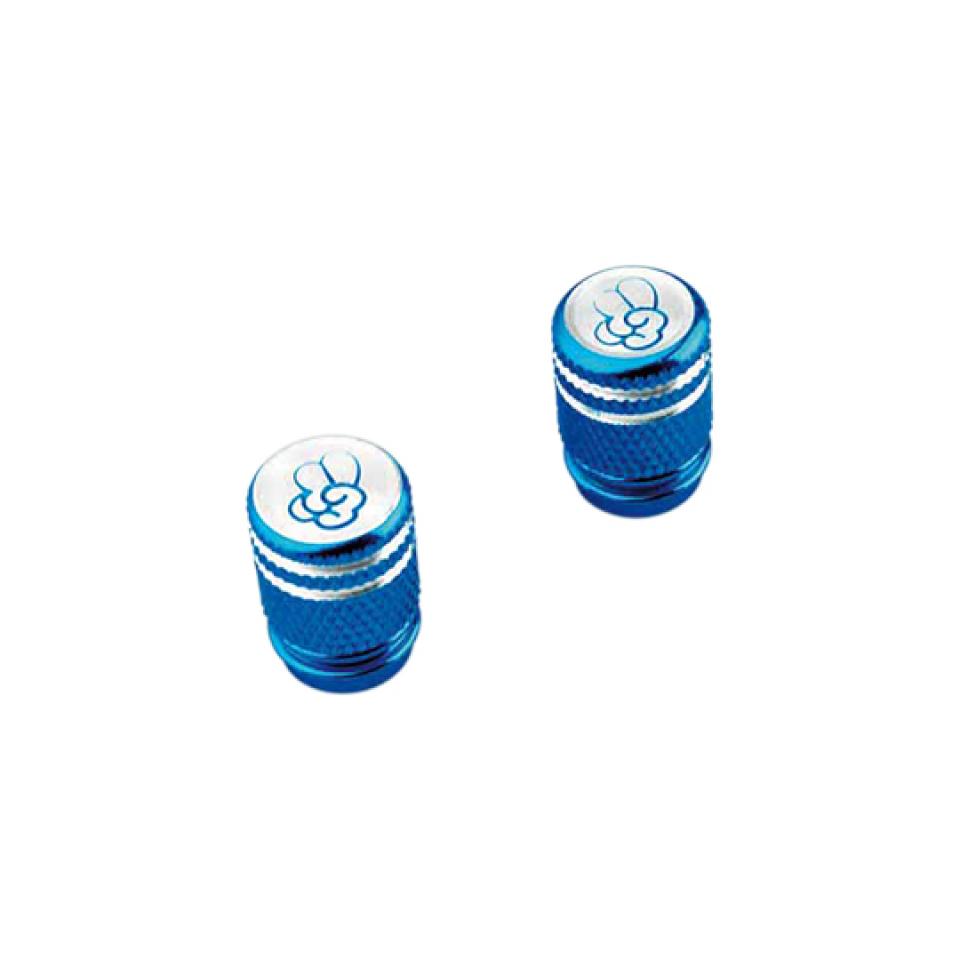 Paire de bouchon de valve Vicma TOO COOL bleu pour moto scooter 510AZ Neuf