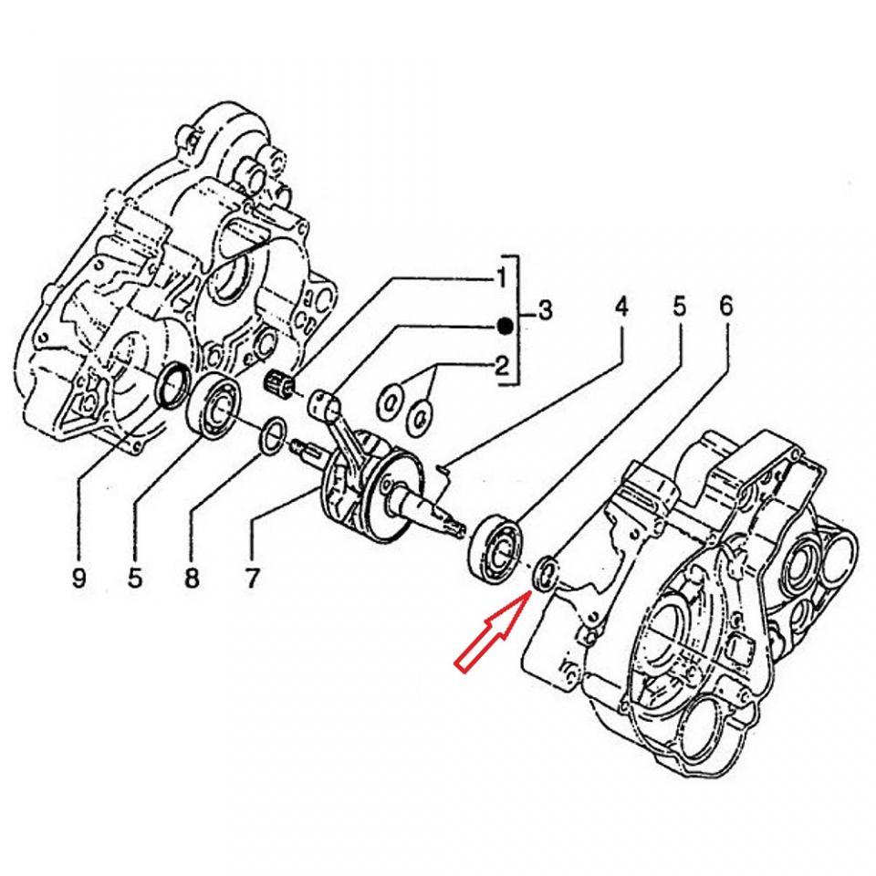 Joint spi moteur origine pour Moto Gilera 50 Eaglet 1995 à 1996 942369 / 17x30x7mm / à l'unité Neuf