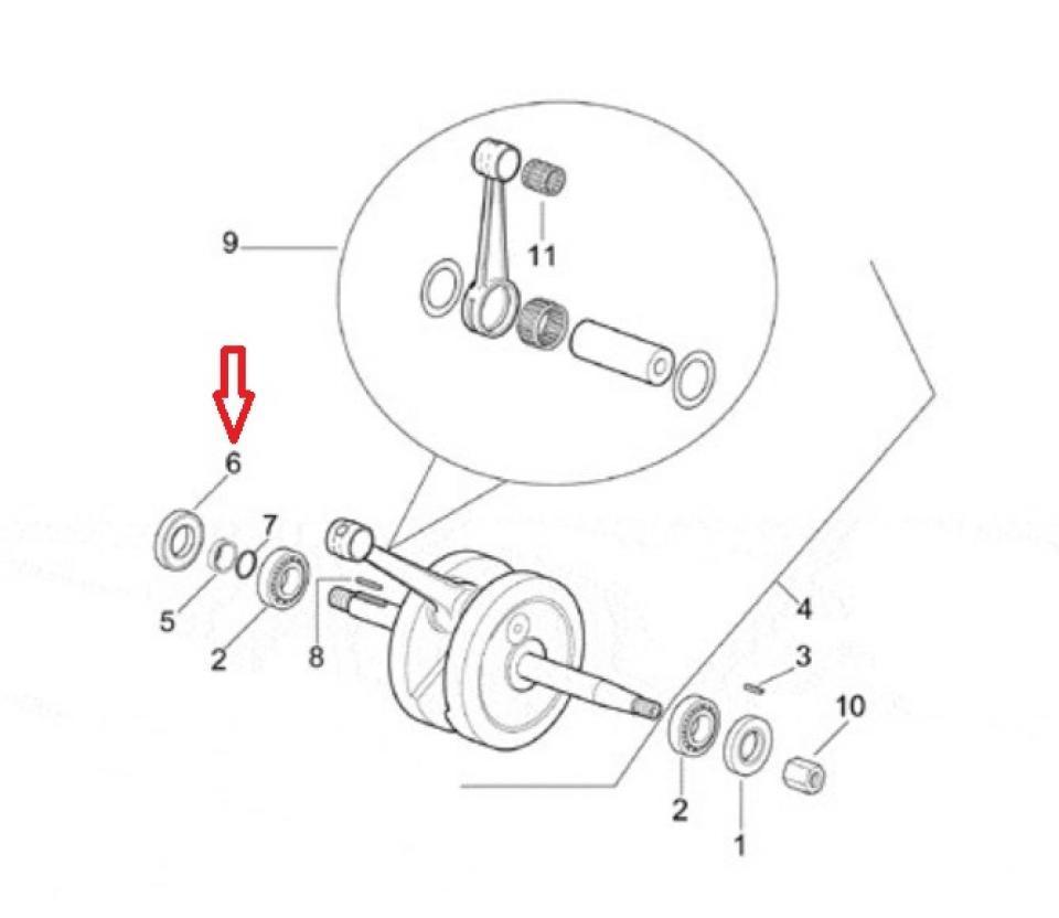 Joint spi moteur origine pour Moto HM 50 Derapage Neuf