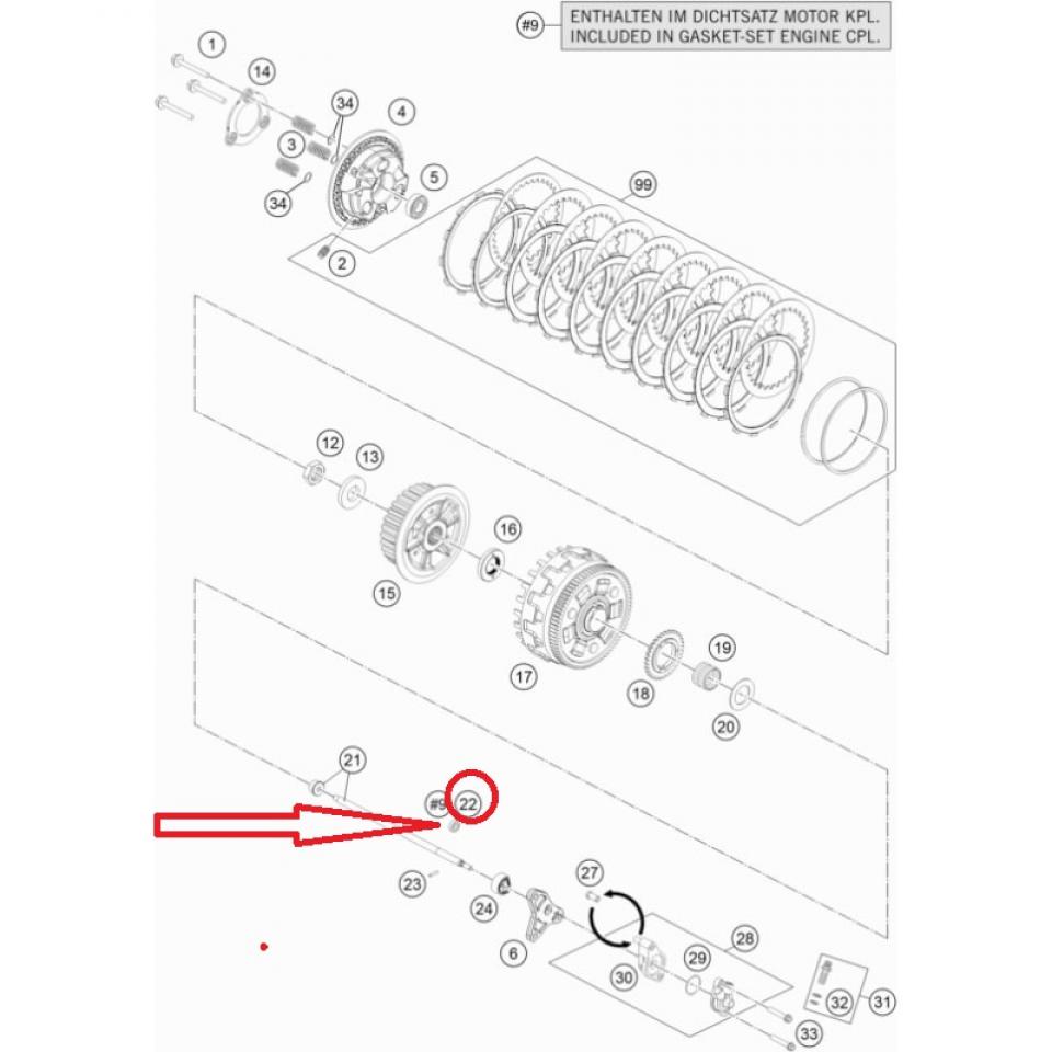 Joint spi tige embrayage pour moto KTM 1190 RC8 2008-09 0760091862 9x18x6 Neuf