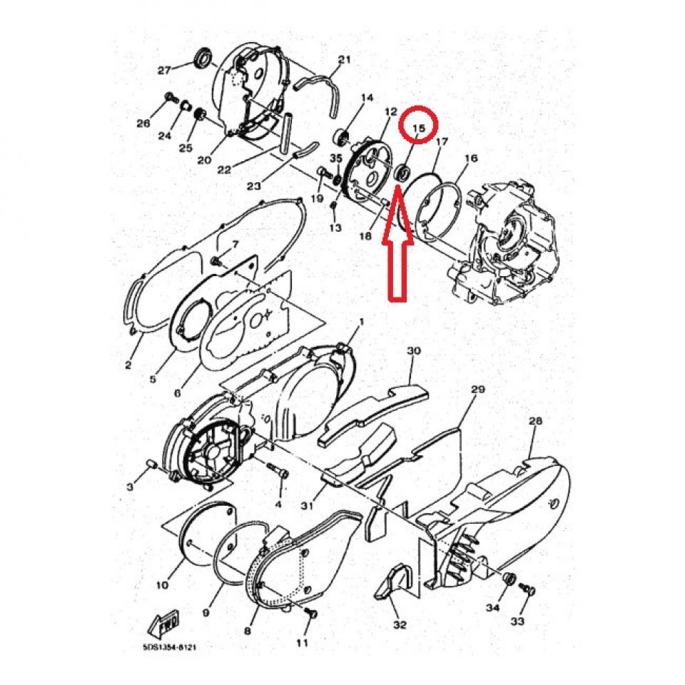 Joint spi carter droit vilebrequin pour scooter MBK 125 Skyliner 9310119172 Neuf