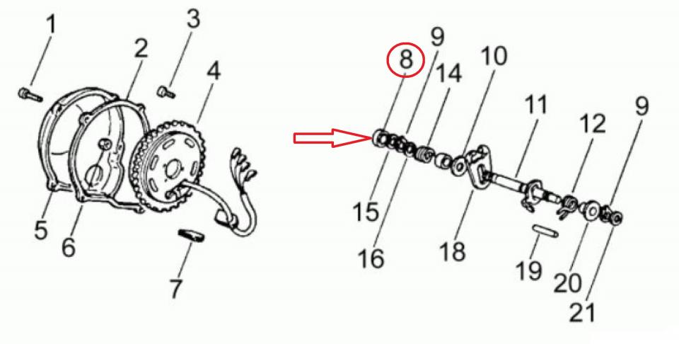 Joint spi moteur origine pour Moto Minarelli 50 AM6 Neuf