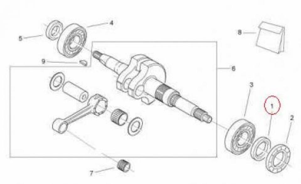 Joint spi moteur origine pour Scooter Aprilia 50 SR 2001 à 2007 3EBN000183 Neuf