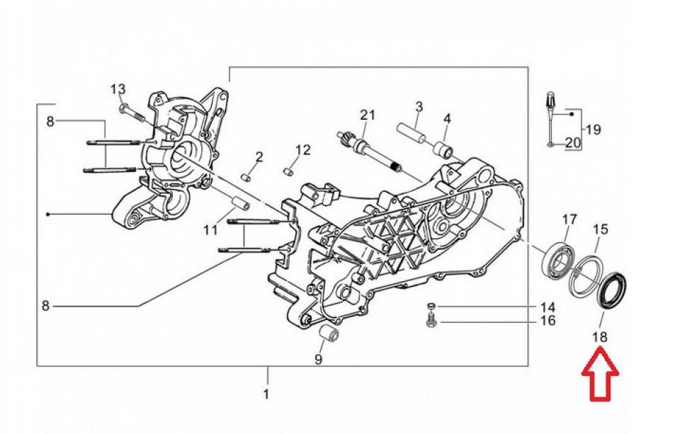 Joint spi moteur origine pour Scooter Aprilia 125 Mojito 1999 à 2001 478498 / spi 30x47x6mm Neuf