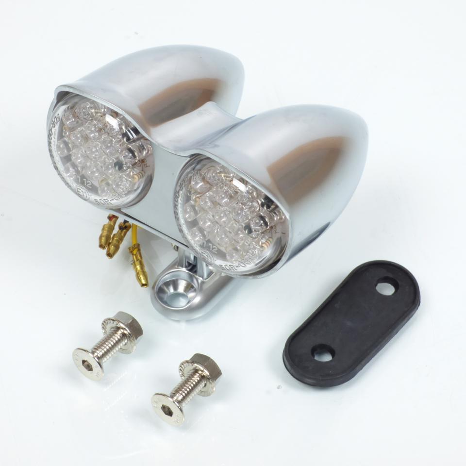 Paire feu arrière à LED MAD Bullet forme obus pour moto Café Racer Bobber homologué