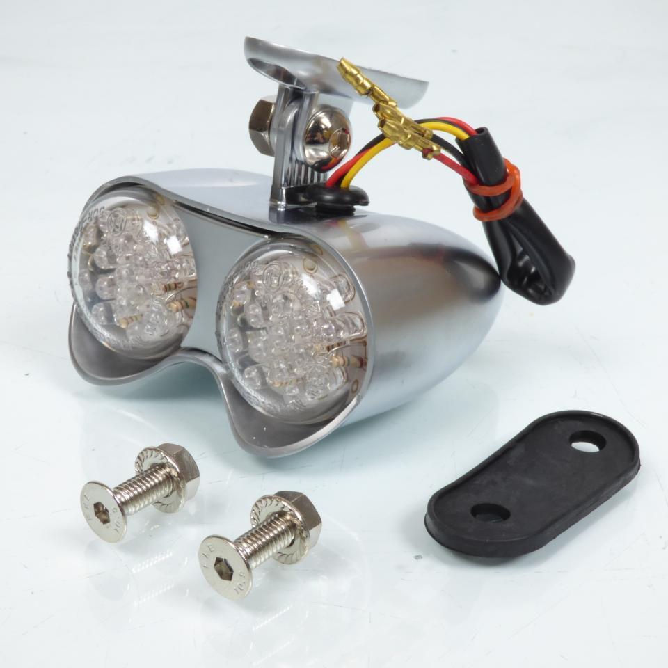 Paire feu arrière à LED MAD Bullet forme obus pour moto Café Racer Bobber homologué