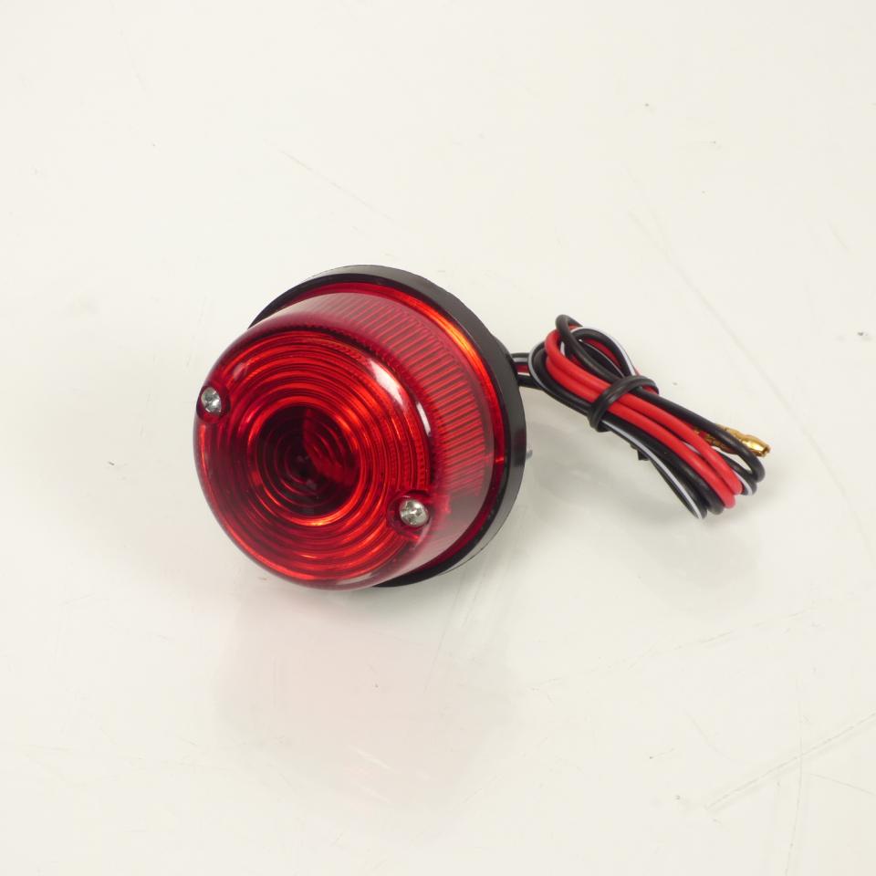 Feu arrièrerond rouge Kyoto à ampoule 12V 21/5W pour support de plaque moto Neuf