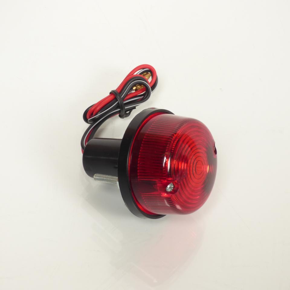 Feu arrièrerond rouge Kyoto à ampoule 12V 21/5W pour support de plaque moto Neuf
