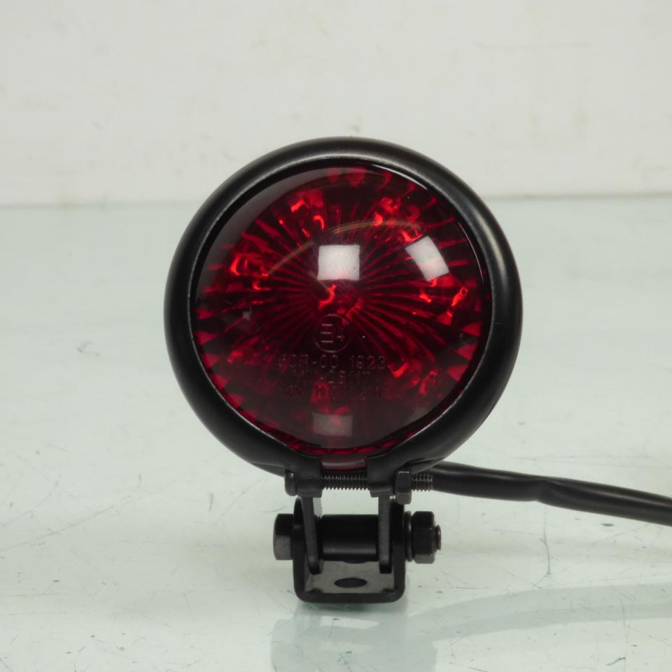 Feu stop arrière rouge et noir à LED Replay modèle Texas Ø60mm pour moto cyclo