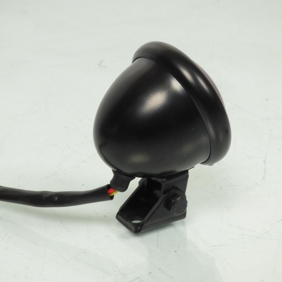 Feu stop arrière rouge et noir à LED Replay modèle Texas Ø60mm pour moto cyclo