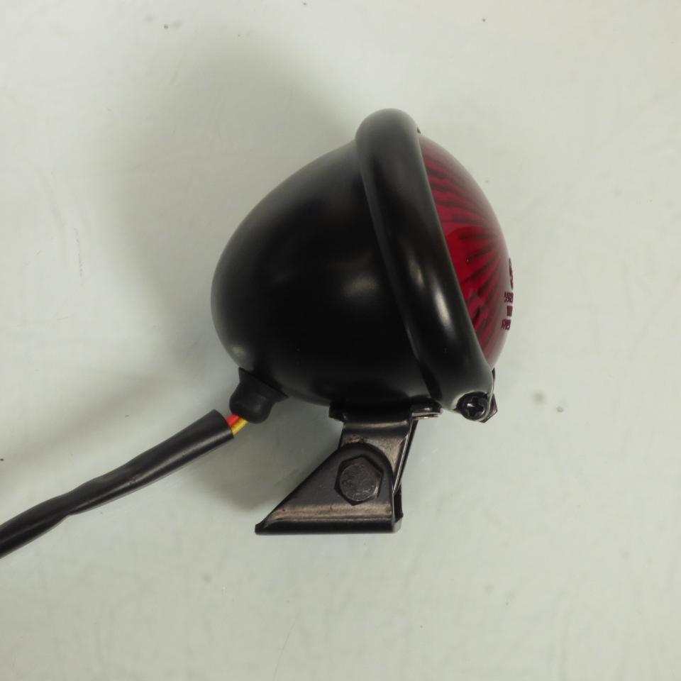 Feu stop arrière rouge et noir à LED Replay modèle Texas Ø60mm pour moto cyclo