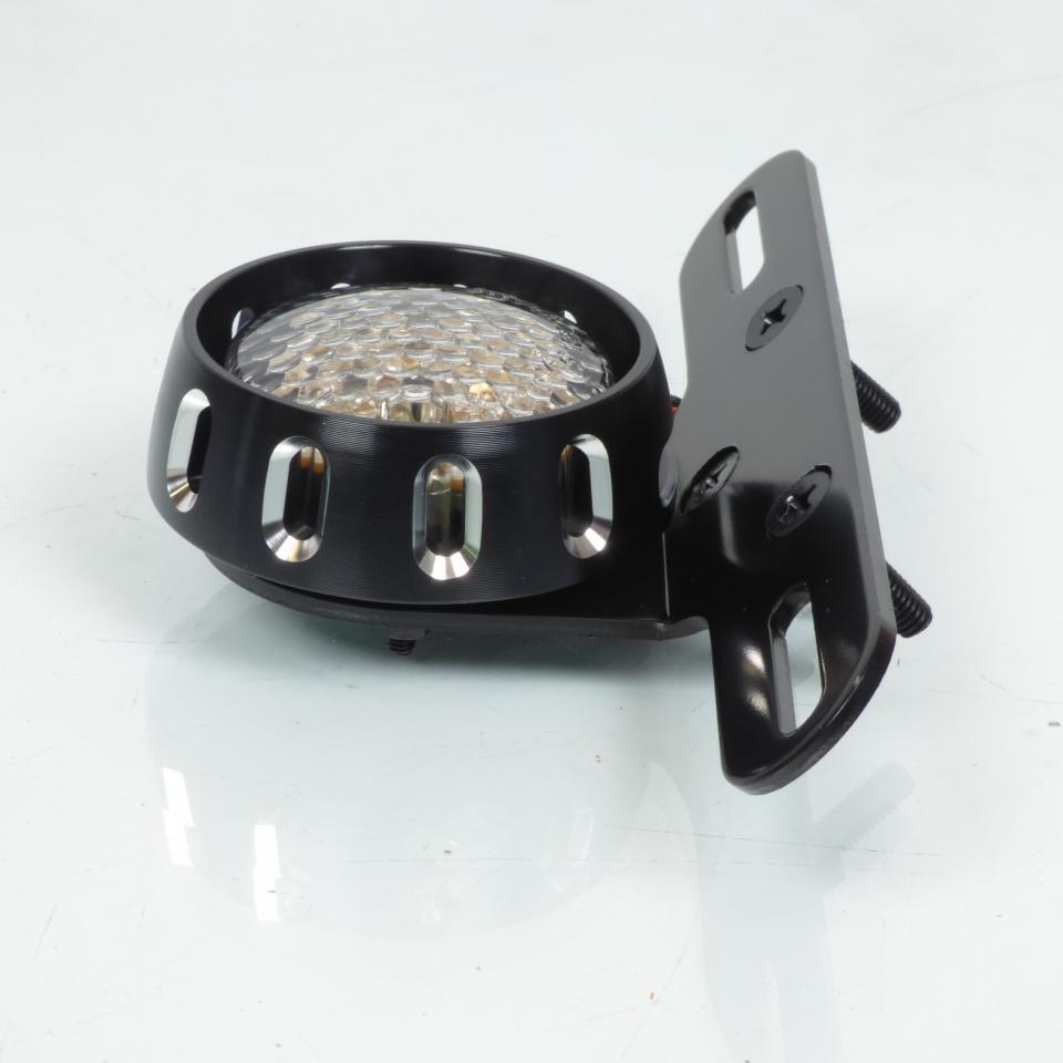 Feu arrière rond à LED 12V Replayavec support de plaque noir pour moto cyclo mob