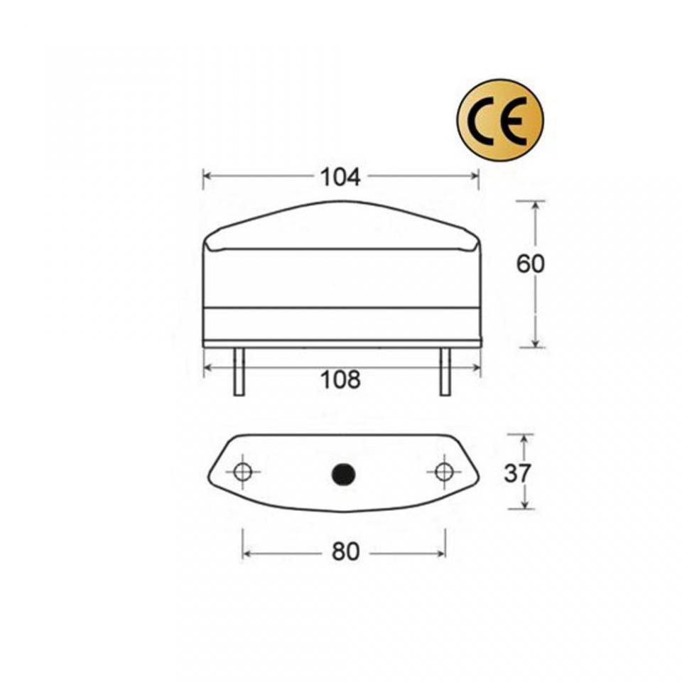 Feu stop arrière rouge led éclairage de plaque One Iron pour moto homologué Neuf