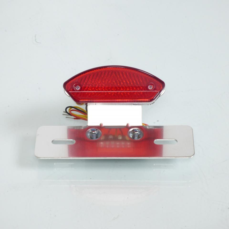 Feu stop arrière rouge led éclairage de plaque One Iron pour moto homologué Neuf