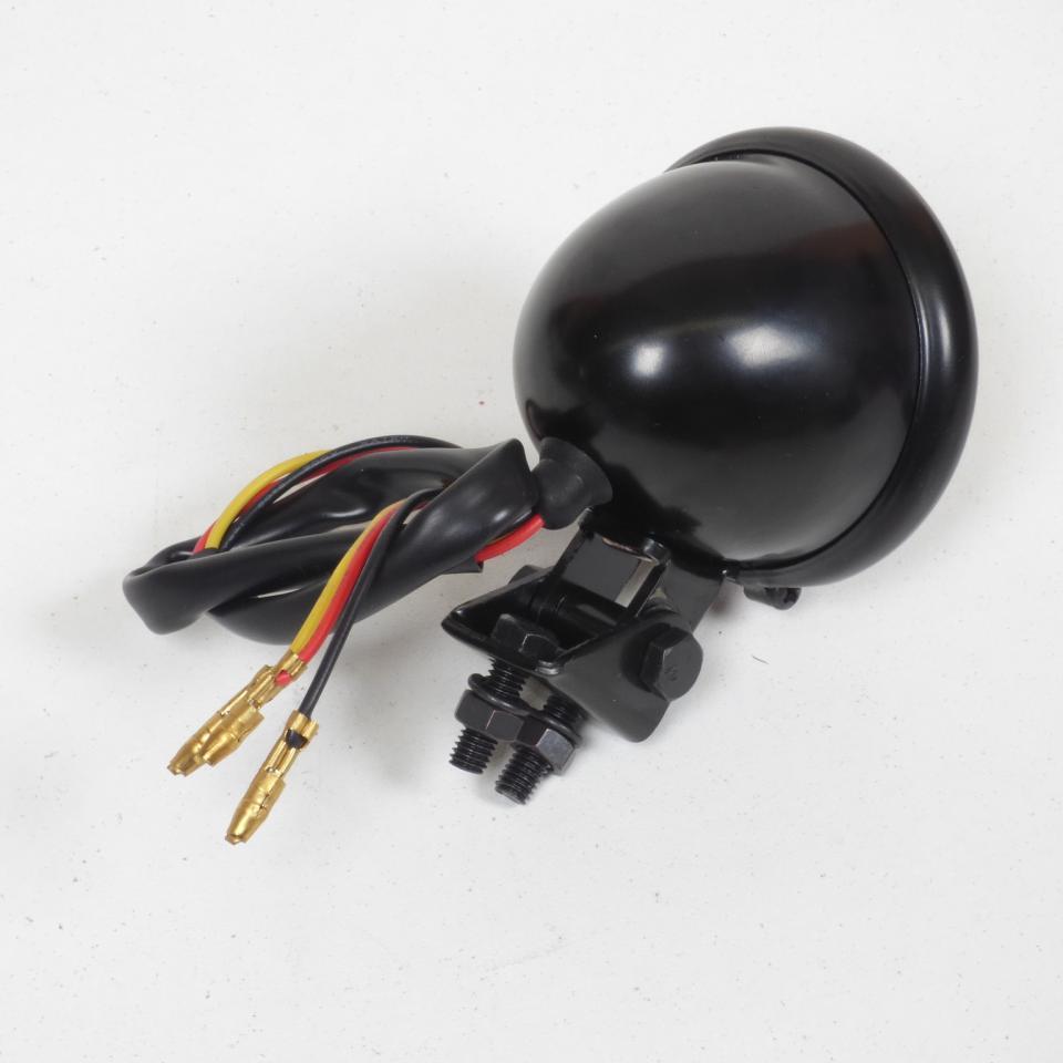 Feu arrière noir LED 12V rouge EGG homologué pour moto vintage café racer bobber Neuf