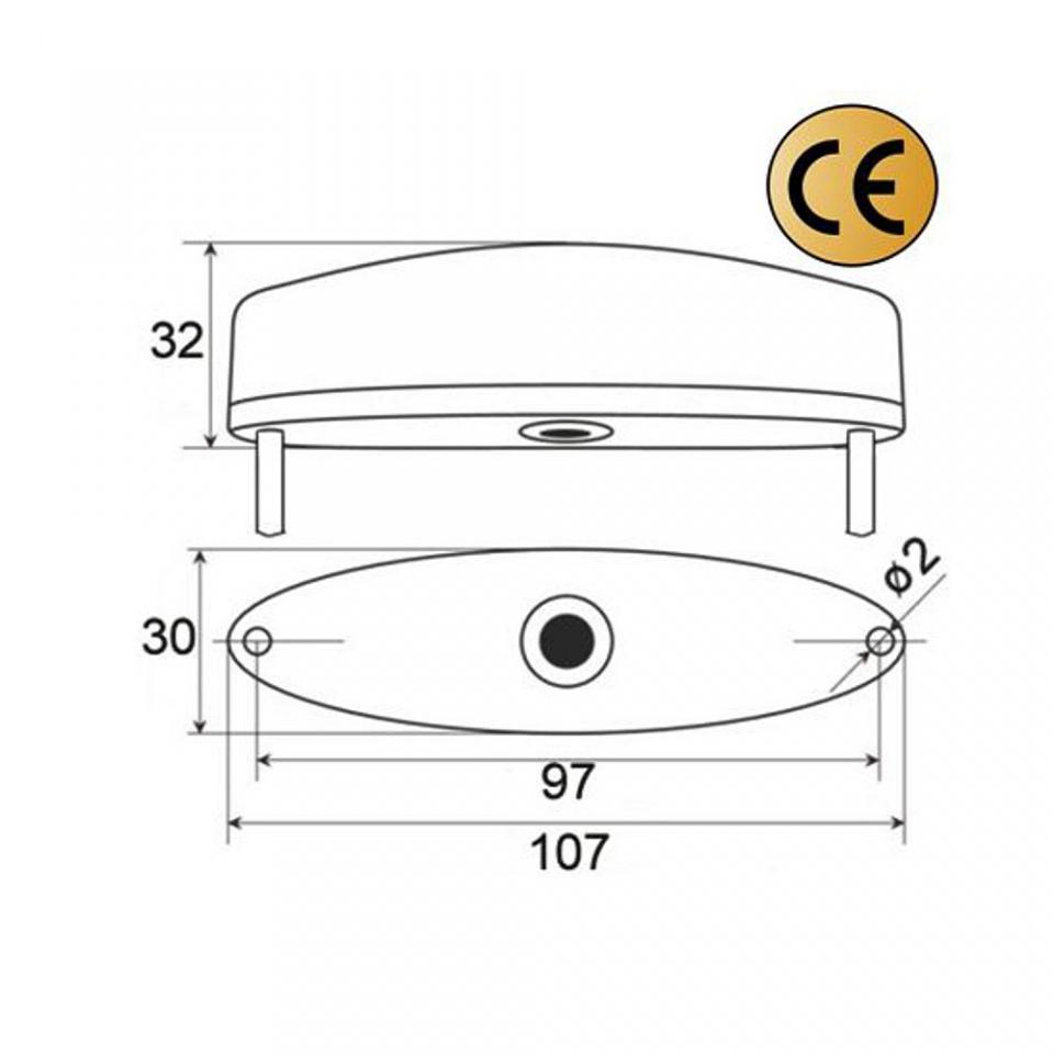 Feu stop arrière led éclairage de plaque homologué One pour moto cyclomoteur Neuf