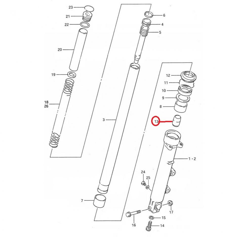 Bague de fourche origine pour moto Suzuki 1100 Gsx-F 51195-48B31 Neuf
