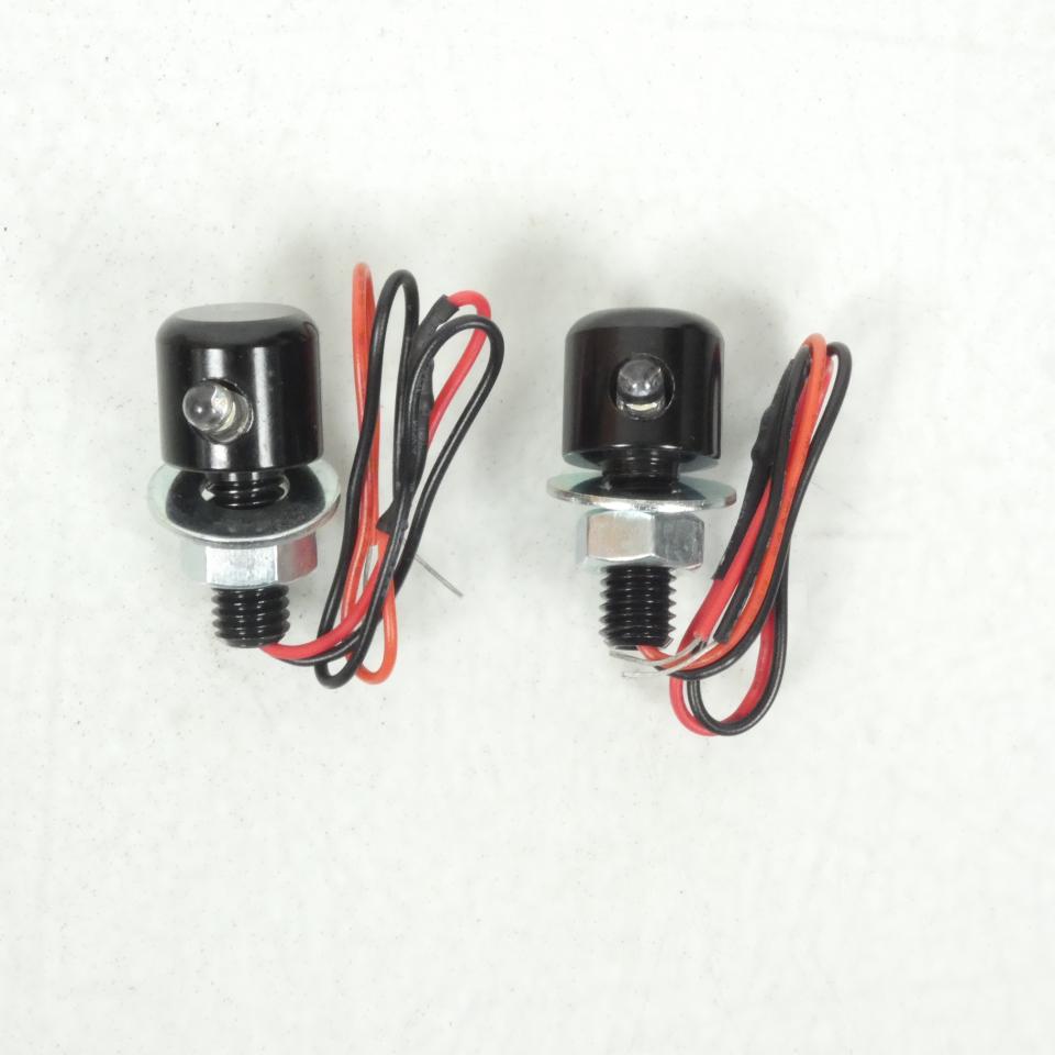 Paire Éclairage de plaque Led 12V anodisé noir  pour moto scooter M8x125 Neuf