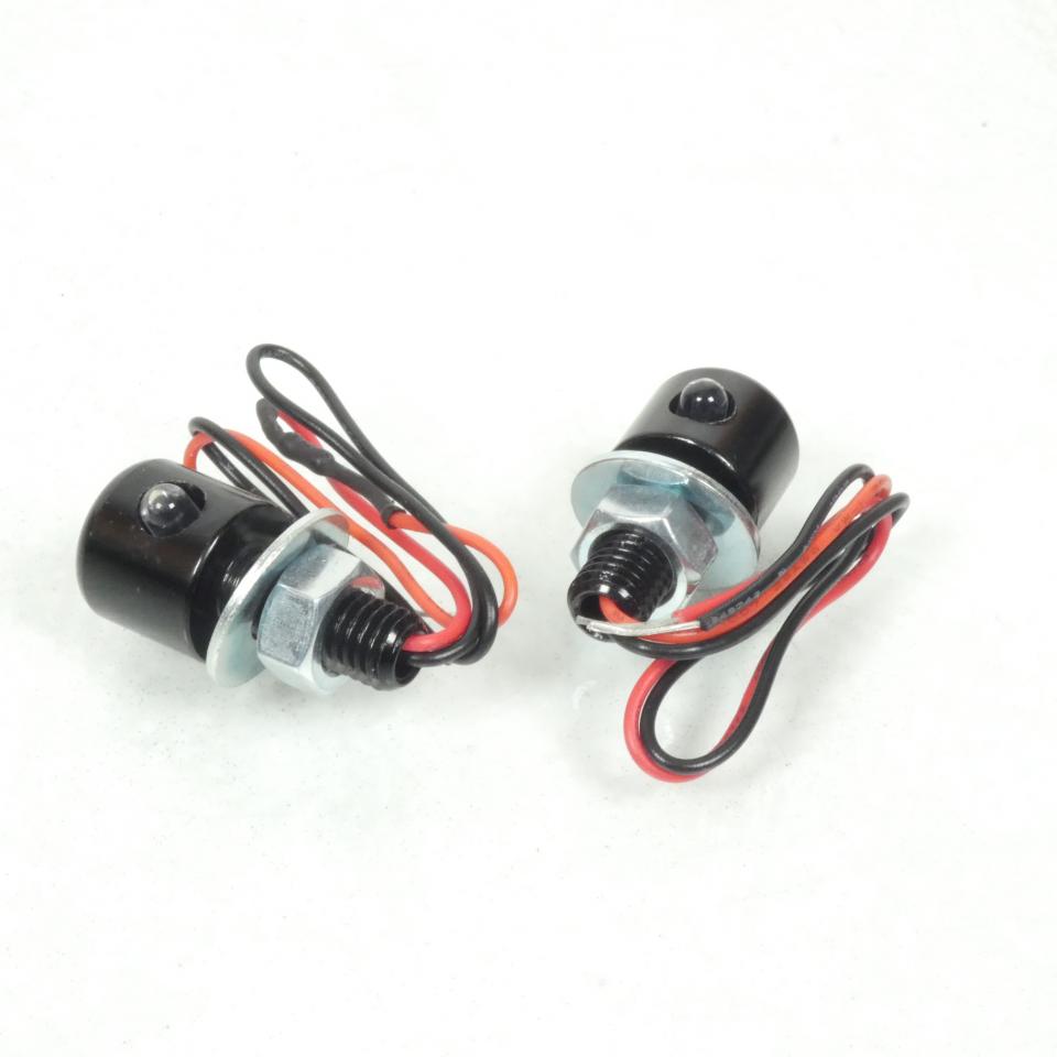 Paire Éclairage de plaque Led 12V anodisé noir  pour moto scooter M8x125 Neuf