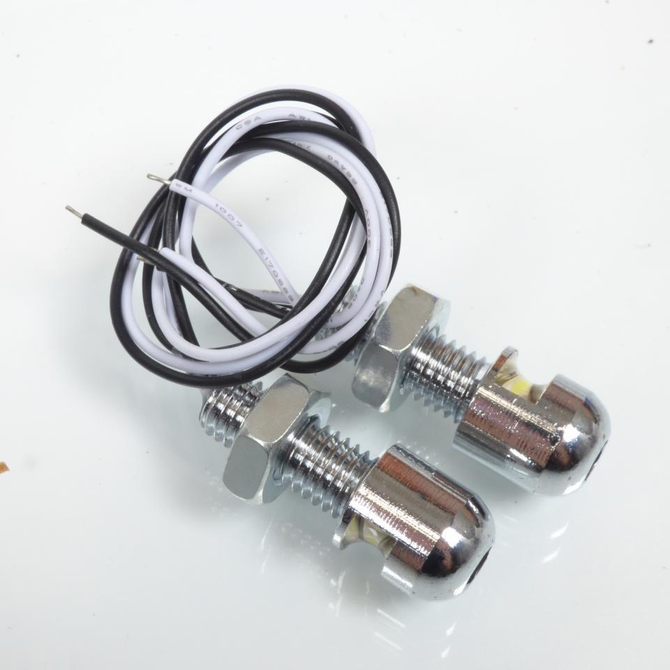 Boulon chromé M8 pas 125 éclairage plaque immatriculation LED One pour moto Neuf