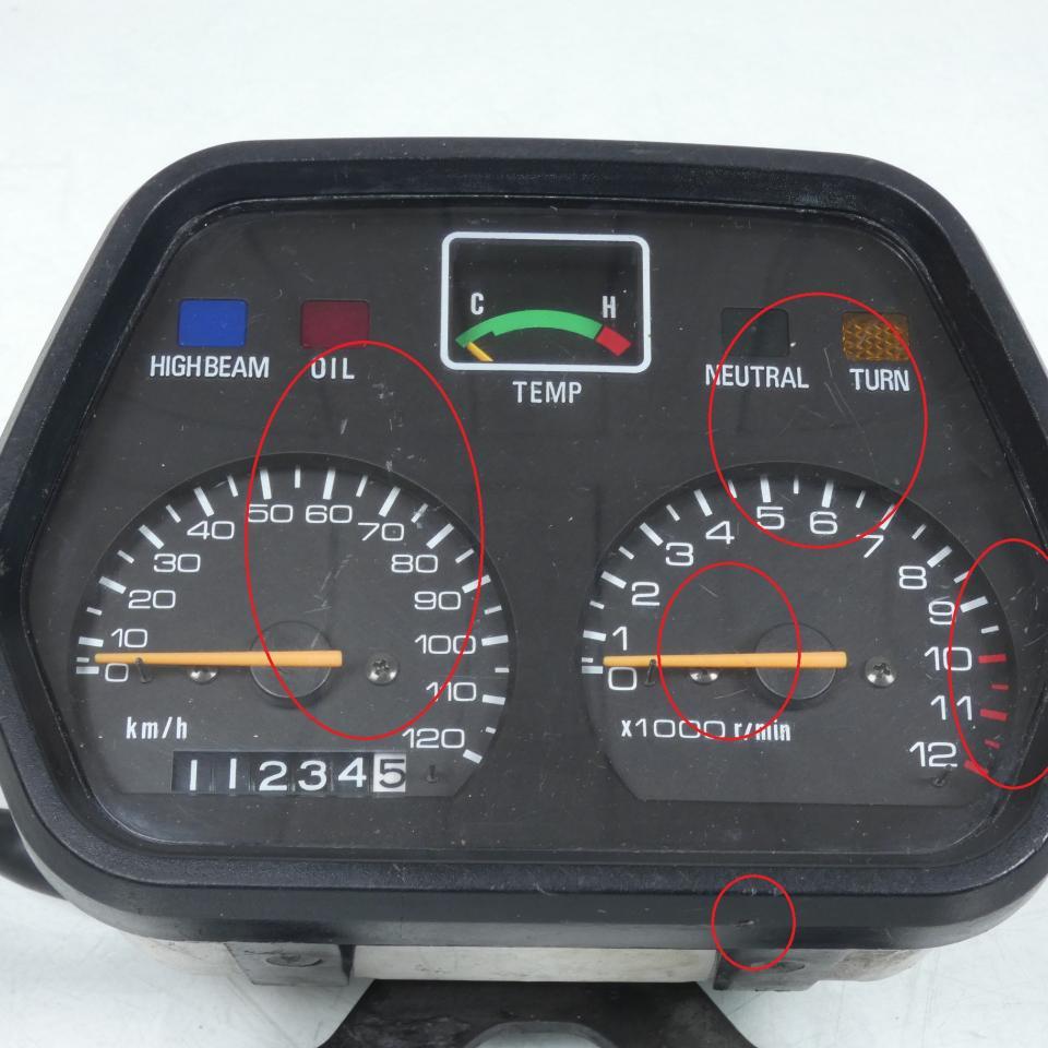 Compteur compte tour tableau bord origine pour moto Suzuki 80 RG 1986 à 1993 Occasion