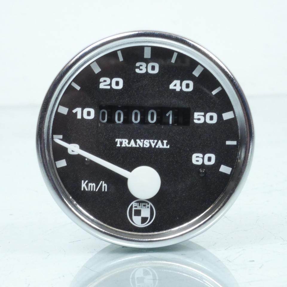 Compteur Transval 60Km/h Ø60mm pour mobylette Puch 50 Neuf