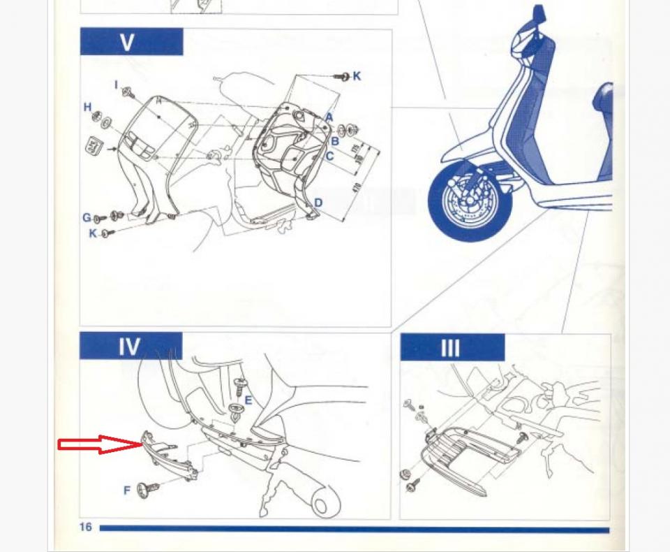 Sabot bas de caisse gauche pour scooter Peugeot SV 125 1991-1995 11721 795 Vert
