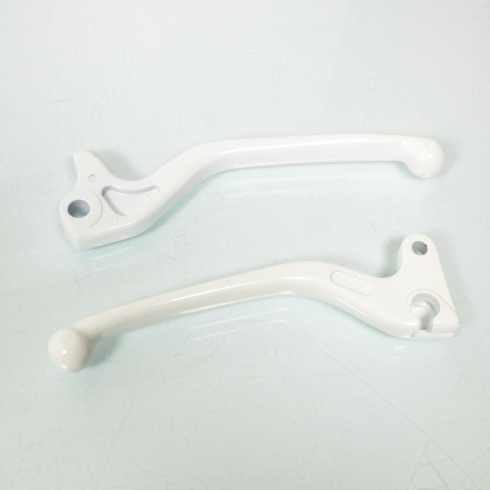 Paire Levier frein blanc droit et gauche Tun'R pour Scooter MBK 50 Booster Neuf