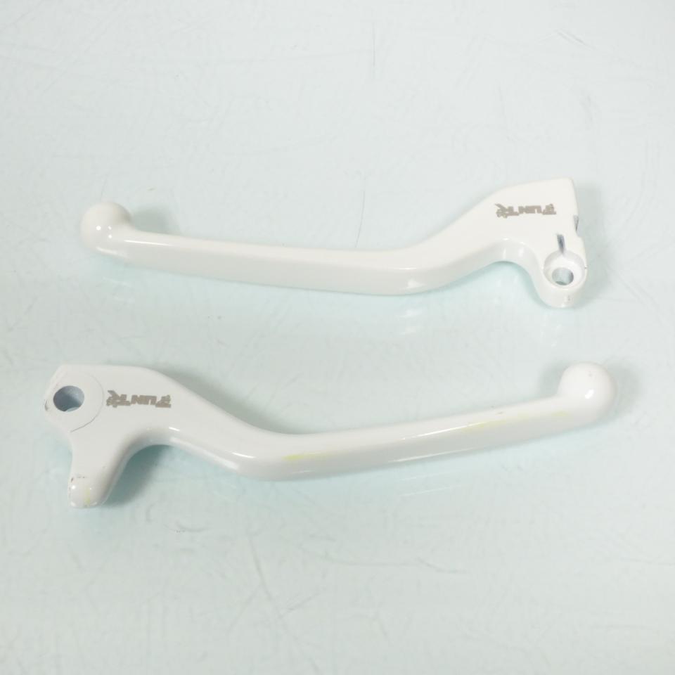 Paire Levier frein blanc droit et gauche Tun'R pour Scooter MBK 50 Booster Neuf