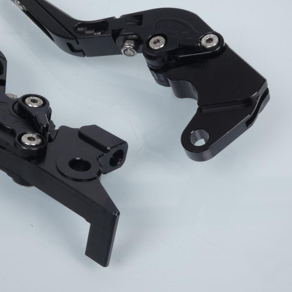 Levier Myra pour moto Yamaha 660 MT-03 2006 à 2012 alu CNC noir / paire Neuf