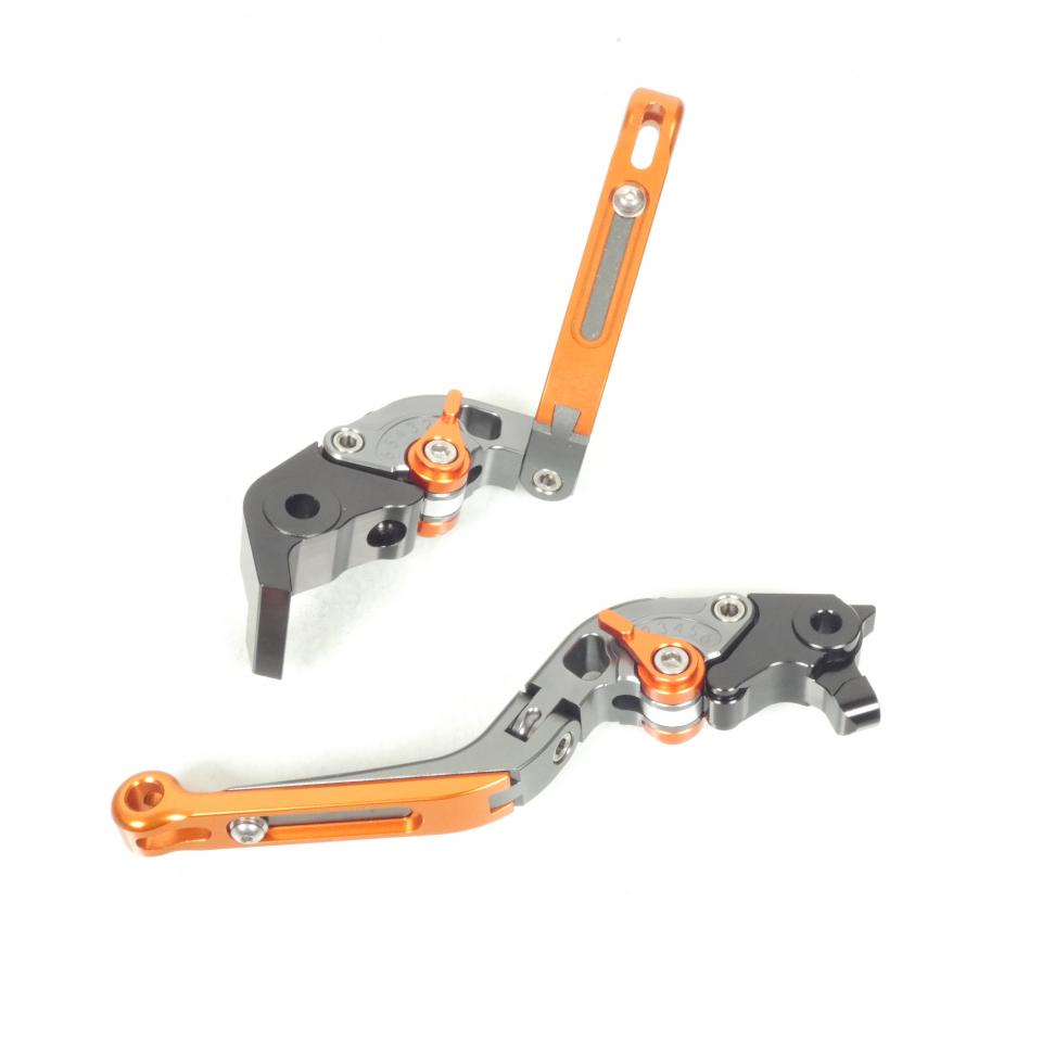 Levier frein droit pour moto KTM 1190 Adventure alu CNC gris titane orange Neuf